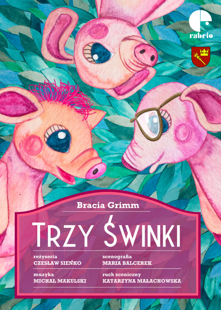 na plakacie są trzy świnki